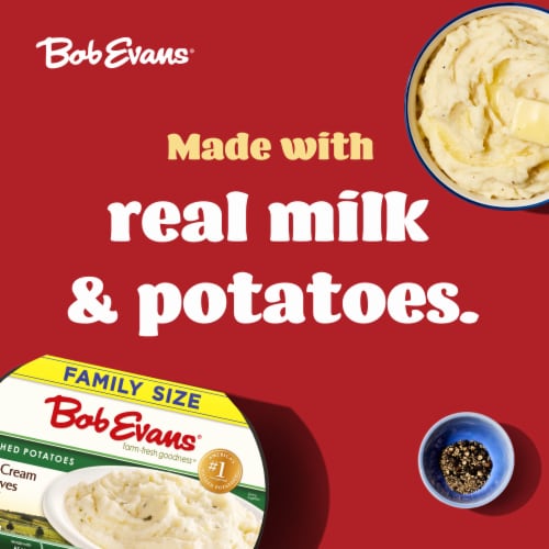 Bob Evans Family Size Sour Cream & Chives Mashed Potatoes Perspective: back
