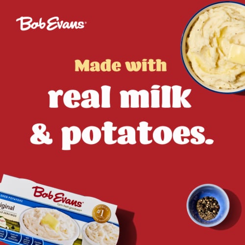 Bob Evans Original Mashed Potatoes Single Serving Microwavable Cups Perspective: back