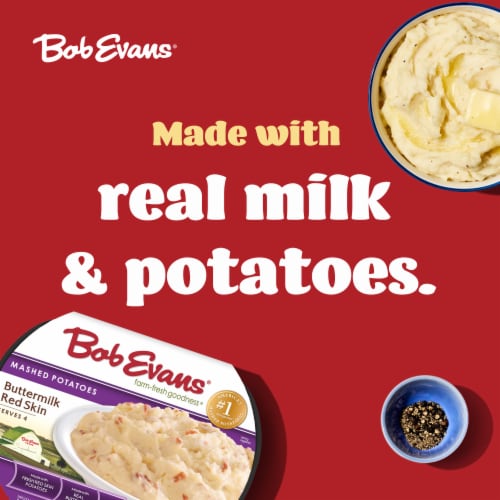 Bob Evans Buttermilk Red Skin Mashed Potatoes Perspective: back