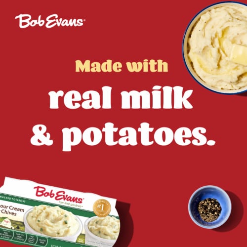 Bob Evans Sour Cream & Chives Mashed Potatoes Single Serve Perspective: back