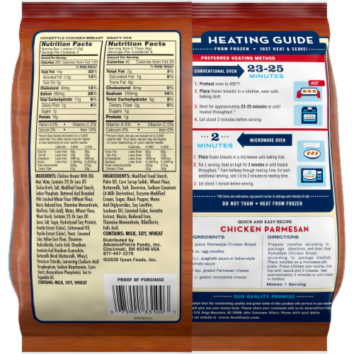 Fast Fixin'® Restaurant Style Homestyle Chicken Breasts Perspective: back