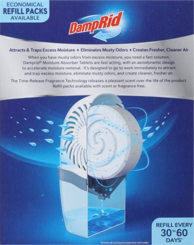 DampRid Moisture Absorber Drop In Container Fresh Scent Perspective: back