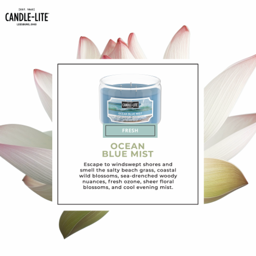 Candle-Lite® Ocean Blue Mist Jar Candle Perspective: back