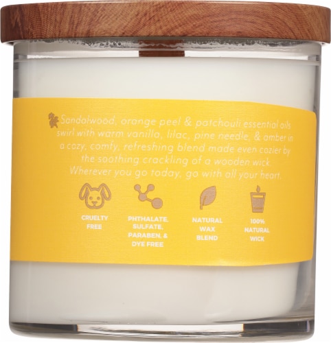 Candle-lite Essential Elements® Wooden Wick Wanderlust Jar Candle Perspective: back