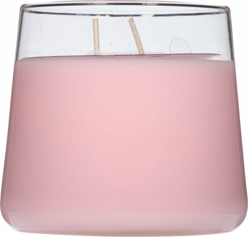 Candle-lite 2 Wick Tapered Jar Candle - Pink Shoreline Perspective: back