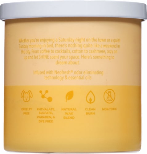 Candle-lite® Pure 2-Wick Jar Candle Shine Perspective: back