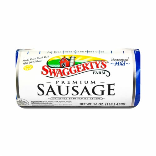 Swaggerty's Farm® Premium Sausage Roll Mild 1lb Perspective: back