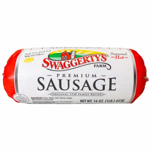 Swaggerty's Farm® Premium Sausage Roll Hot 1lb Perspective: back