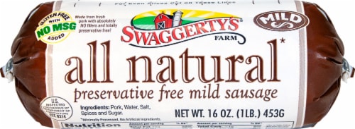 Swaggerty's Farm® All Natural Mild Sausage Roll Perspective: back