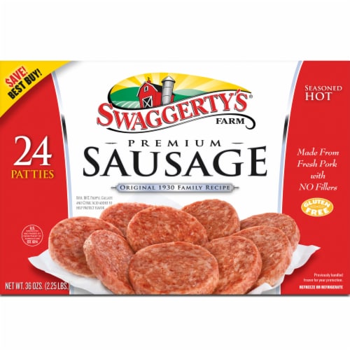 Swaggerty's Farm® 24 Premium Sausage Patties Hot Perspective: back