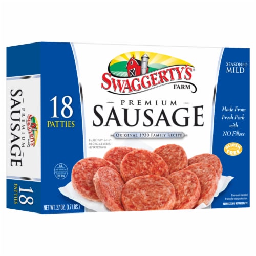 Swaggerty's Farm® 18 Premium Breakfast Sausage Patties, Mild Perspective: back