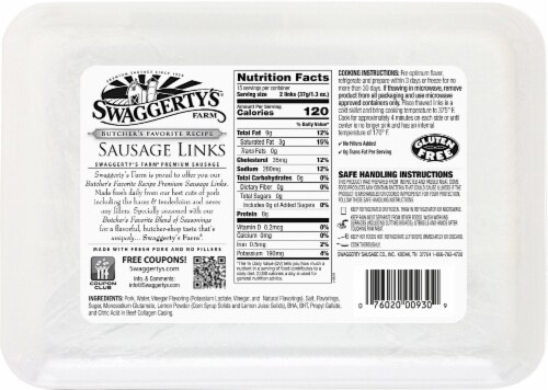 Swaggerty's® Mild Premium Sausage Links Perspective: back
