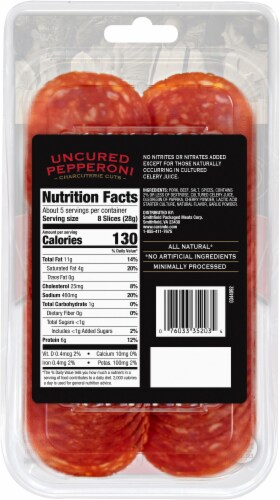 Carando® Classic Italian Uncured Sliced Pepproni Perspective: back