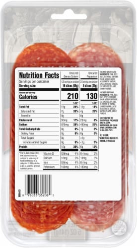 Carando Classic Italian® Uncured Genoa Salame and Pepperoni Charuterie Duo Perspective: back