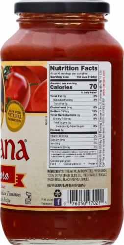 Paesana® Marinara Sauce Perspective: back