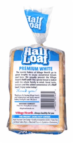 Village Hearth Premim White Half Loaf Perspective: back