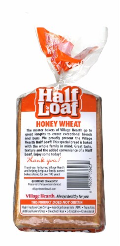 Village Hearth® Honey Wheat Half Loaf Perspective: back