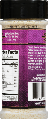 Sun Luck® White Sesame Seeds Perspective: back