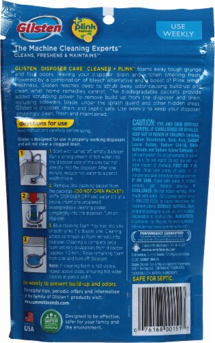 Glisten® Lemon Foaming Garbage Disposer Cleaner Perspective: back