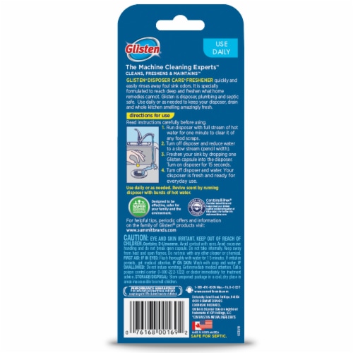 Glisten® Lemon Garbage Disposer Freshener Perspective: back