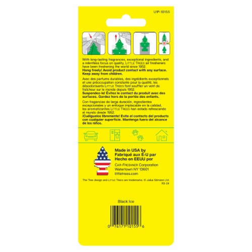 Little Trees® Black Ice Air Freshener Perspective: back