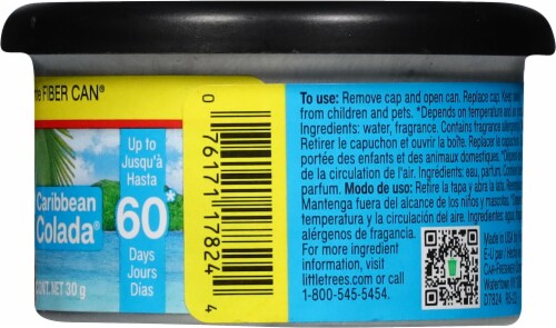 Little Trees Fiber Can™ Caribbean Colada® Air Freshener Perspective: back