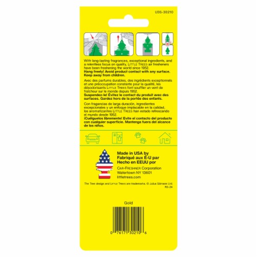 Little Trees® Gold™ Air Fresheners Perspective: back