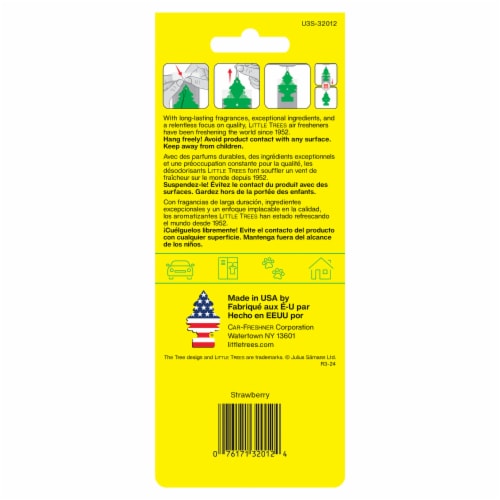 Little Trees® Strawberry Car Air Fresheners Perspective: back