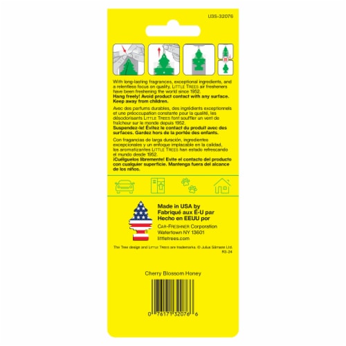Little Trees® Cherry Blossom Honey Air Fresheners Perspective: back