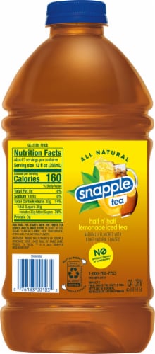 Snapple Half 'N Half Iced Tea & Lemonade Perspective: back