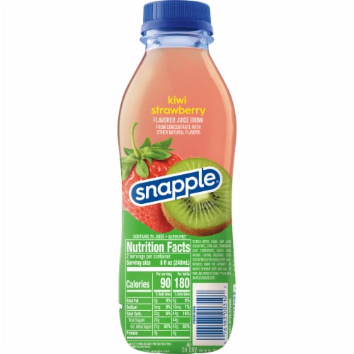 Snapple Kiwi Strawberry Juice Drink Perspective: back