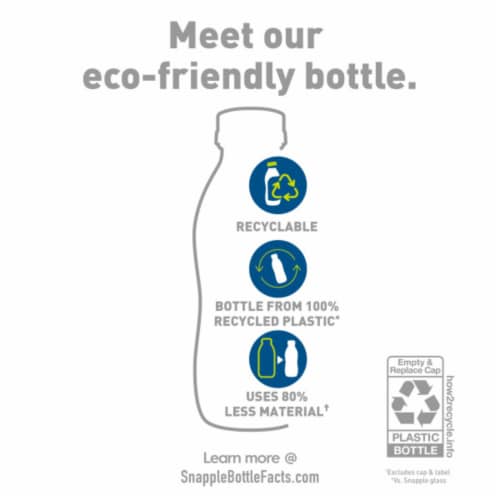 Snapple® Zero Sugar Raspberry Tea Perspective: back