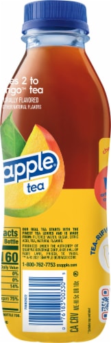 Snapple All Natural Takes 2 to Mango Tea Drink Perspective: back