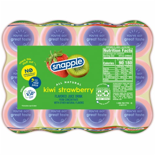 Snapple® Kiwi Strawberry Flavored Juice Drink Perspective: back