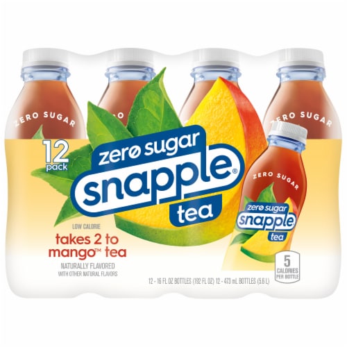 Snapple Zero Sugar Peach Tea, 12 bottles / 16 fl oz - Kroger