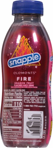 Snapple® Elements™ Fire Dragon Fruit Flavored Juice Perspective: back