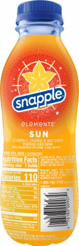 Snapple Elements Sun Flavored Juice Perspective: back
