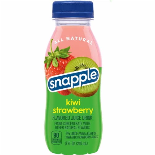 Snapple Strawberry Kiwi Juice Mini Bottles Perspective: back