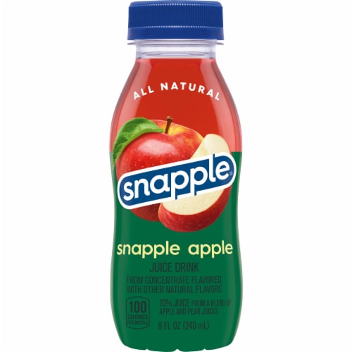 Snapple Apple Juice Mini Bottles Perspective: back