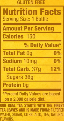 Snapple Lemon Tea Perspective: back