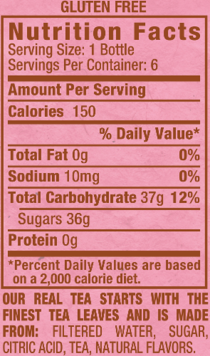 Snapple Raspberry Ice Tea Drinks Perspective: back