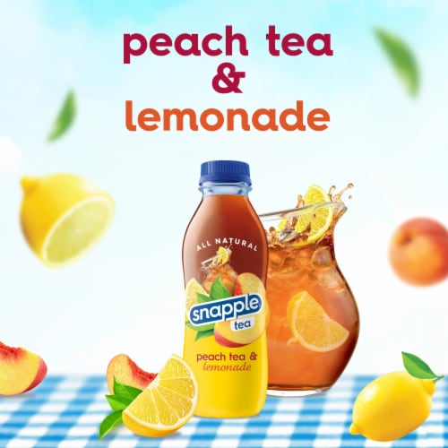 Snapple Peach Iced Tea & Lemonade Bottle Perspective: back