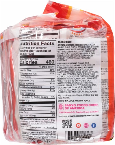 Sopporo Ichiban® Sriracha Yakisoba Japanese Style Noodles Perspective: back