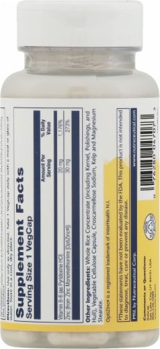 Solaray® OptiZinc® Dietary Supplements Perspective: back