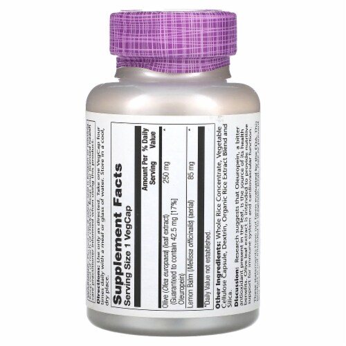 Solaray Olive Leaf Extract 250 mg - 120 VegCaps Perspective: back