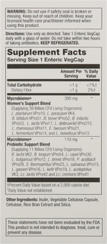Solaray Mycrobiome Women's Formula Probiotic Enteric VegCaps Perspective: back