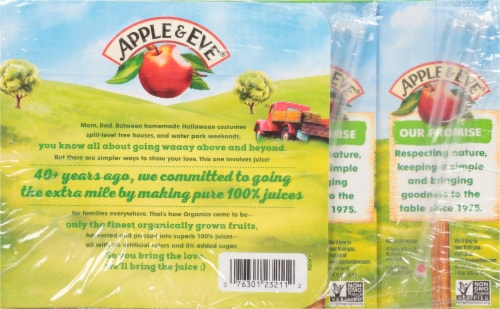 Apple & Eve® Organics Apple Juice Perspective: back