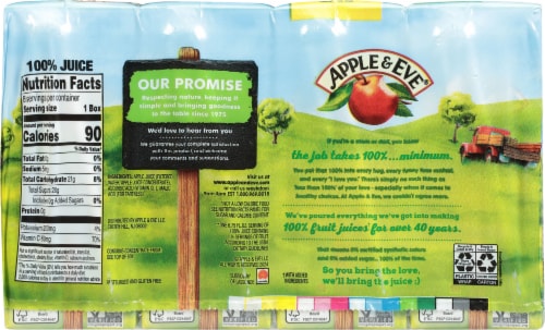 Apple & Eve® 100% Apple Juice Boxes Perspective: back