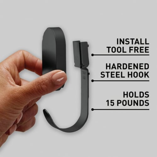 3M Claw 25 Lb. Black Drywall Hook 3DH25BLK-1ES Perspective: back