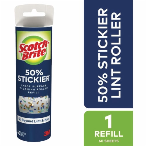 Scotch-Brite™ 50% Stickier Large Surface Lint Roller Refill Perspective: back